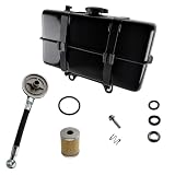 Generico Kit Serbatoio Completo + Supporto Filtro Nafta + Tasselli Serbatoio + Tubo Collegamento compatibile per motori Lombardini Diesel 6LD360 6LD400 6LD435 LDA520 per motozappa e motocoltivatore