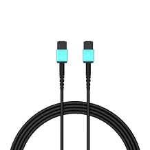 RUIPRO MPO Female to Female Full Fiber Optic Armored Cable 6FT, OM3 Multimode, 7-Core Type-A, Designed Detachable HDMI/DP/Ethernet Interface Modules