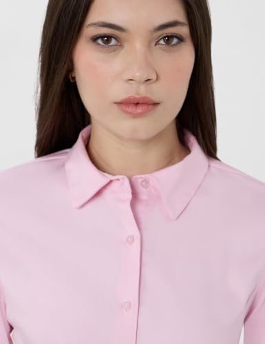 Image of Symbol Premium Women's Cotton Stretch Formal Shirt | Full Sleeve Button-Down | Regular Fit | Office-Wear | Desk-to-Dinner (Available in Plus Sizes)