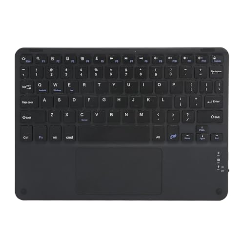 ワイヤレスキーボード タッチパッド付き Bluetooth対応 充電式 小型 静音 薄型 軽量 iPad・MacBook・Android・Windows対応 持ち運び便利 無線キーボード