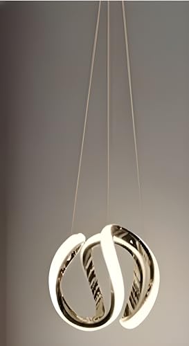 Image of Modern Hanging Pendant Light for Home Decor | 3-Color LED Ceiling Lamp with White, Warm & Neutral Light | Elegant Decorative Hanging Light for Dining Room, Living Room, Bedroom & Kitchen
