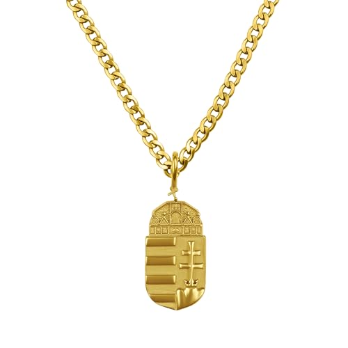 Armoiries de la Hongrie chaîne homme pour look urbain quotidien
