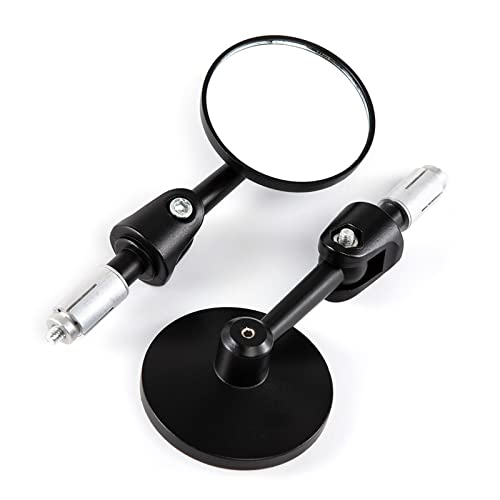 GESMOS Motocicleta Espejo Retrovisor Espejos Laterales para 2 Uds Espejos para Motocicleta, Espejo Retrovisor Aluminio para Manillar Extremo Barra Espejos 7/8 Espejo Retrovisor para Moto