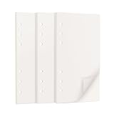 A6 Loose Leaf Refill Paper, 171x94mm, 135 Sheets Plain White Planner Refills, 6-Ring Binder Compatible, 100GSM Insert Papers for Notebooks, School, Office, College Notes, Journaling & Printing