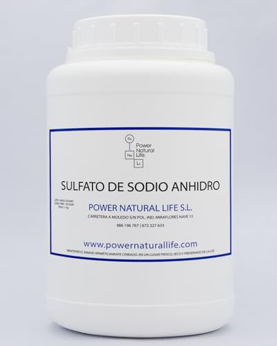 Sulfato de Sodio Anhidro Power Natural Life | Corrosivo Altamente Eficaz | Envase de 1 kg