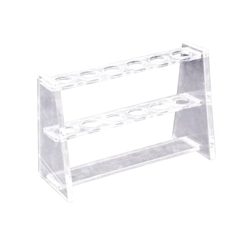 Begino Acrylic Test Tube Rack 6 Wells Clear Holder for 10ml Centrifuge Tubes