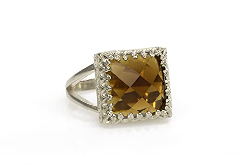 Bijoux pour femmes bague quartz fumé Anemone à porter tous les jours avec style