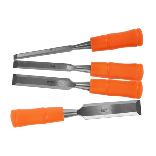 iplusmile 4 Piezas Cinceles de Carpintería de Madera Formones Multi Funcionales para Tallado Herramienta de Manual Ergonómico para Proyectos de Carpintería y Decoración