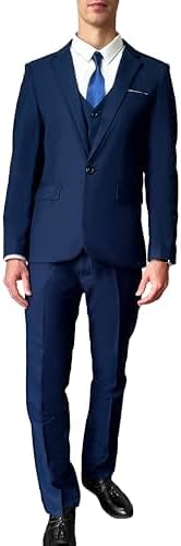 3 Piece Men’s Suit, Slim Fit Stylish Jacket, Pants, Vest, 2 Ties, and Belt, Perfect for Weddings, Business and More - Image 6