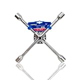 [FULLAMAZON] Chave De Roda Cruz 4 Bocas 14 Pol 17x19x21x23mm Cromada