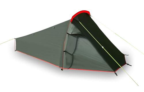 Image of OLPRO Solo - 1 Berth Tent, 1.8kg Lightweight backpacking tent with alloy poles - Sewn in Groundsheet and alloy pegs