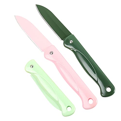 Couteau à Fruits, Ensemble De Couteaux à Fruits Pliables, Spray Corporel Complet, Exquis Et Beau, Couteau à Fruits Pliable Adapté à La Plupart Des Types De Légumes Et De Fruits (3 Pièces) Cover