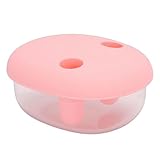 Bamjour Snack-Fingerbehälter, Snackbox ohne Schmutz mit Auslaufsicherem Verschluss und Wiederverwendbarem Design, Ideal für Unterwegs, in der Schule oder Im Büro.Eingebauter (Rosa)