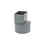 IN SMANREC33G Empalme / manguito PVC Ø 100 para salida canalón Aluminio 82 x 56 mm