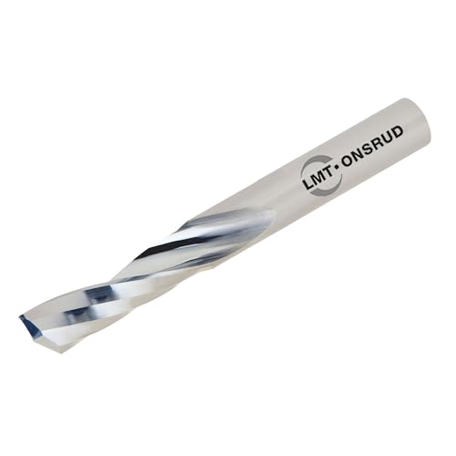 LMT Onsrud 65-033 Solid Carbide Upcut Spiral O Flute Cutting Tool, Inch, Uncoated (Bright) Finish, 21 Degree Helix, 1 Flute, 3.0000 Overall Length, 0.3750 Cutting Diameter, 0.3750 Shank Diameter