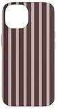 Brown Cream Stripe Phone Case, Girls Fall Striped