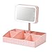 Produktbild Wubing Kosmetik Aufbewahrungsbox Multifunktions Schminkspiegel mit Licht LED Aufbewahrungsbox Student Schminktisch (Color : PINK, Size : 32 * 20 * 32CM)