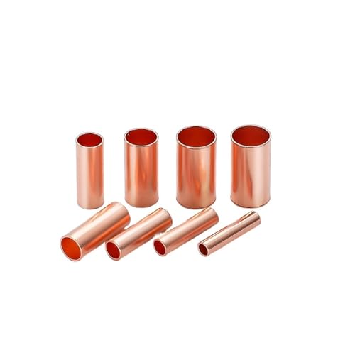 100Pcs GT Copper Connecting Pipe Wire Joint Small Copper Tube Terminal Cable Lug Connection Tube Wire Connector(GT-7.4 100Pcs)