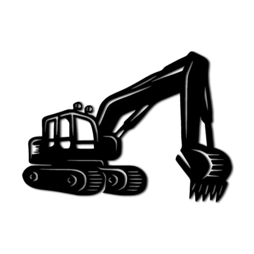 Excavator Metal Wall Art Decor Metal Outdoor Decor Metal Signs