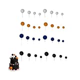 Azucren, Decoración Reposteria Haloween, Esferas de Espuma para Decorar Tartas, Decora de Forma Rápida y Sencilla Todo tipo de Creaciones, 32 Ud, (Varios Tamaños Desde 2 a 4 Cm)