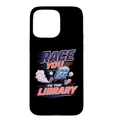 Race You To The Library ��������Ǐ��{ ���l �}���� �X�}�z�P�[�X iPhone 15 Pro Max �p