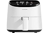 COSORI Fritteuse ohne Öl, 2 l, 75-205 ℃, Kompaktfritteuse mit 30 App-Rezepten, Air Fryer 900 W, 97% weniger Öl, spülmaschinenfest, CAF-211 Weiß