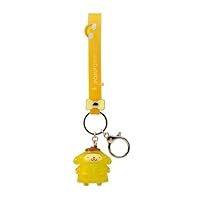 YuMe Hello Kitty & Friends Keychain & Strap - Pompompurin | Raincoat Series Accessories for Kids Age 4+ | Rubber Keyring with Clip & Doll Figure | Collectable Sanrio Gift | Get all 5 Cute Characters
