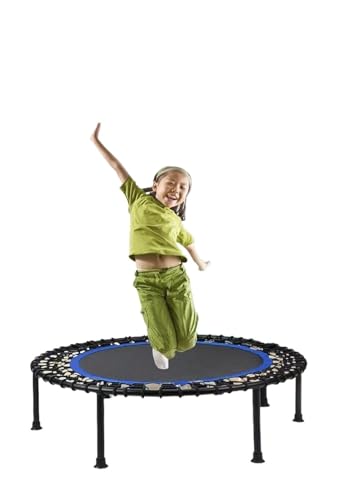 Mini trampolín para ejercicio en interiores, equipo de fitness compacto para gimnasia, entrenamientos cardiovasculares, entrenamiento en casa, seguro y tapete de salto