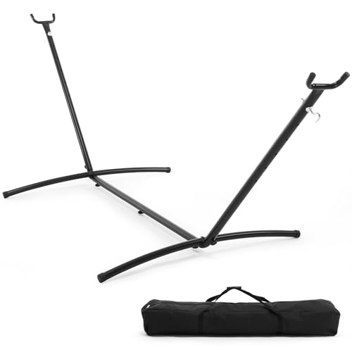 Sweetcrispy Hammock Stand Only Heavy Duty Hammock Stands for Double 2 Person Portable Steel Stand for Outside Garden Backyard Patio Pool Beach with Carrying Case