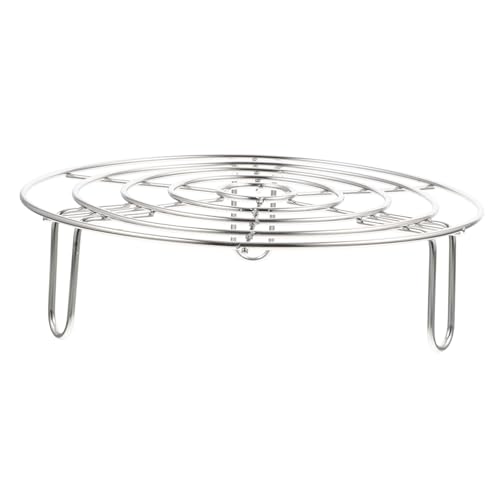 Sosoport Rejilla Vaporera Inoxidable Resistente al Calor Soporte Multiusos para Cocinar al Vapor Enfriar y Huevos Mediano Compatible con Ollas y Vaporeras Domésticas
