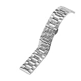 Cinturino for orologio in acciaio inossidabile da 15 mm e 18 mm, sostituisce Chopard, compatibile con HAPPY DIAMONDS, cinque fori e sette bracciali a farfalla.