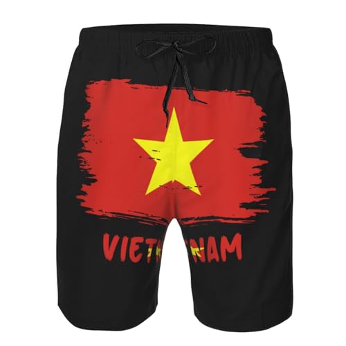 Men'S Beach Shorts Vietnam Vietnamese Flag Trunks Swimsuit Surf Swimming Shorts Summer Shorts4