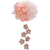 Healeved Horquillas Vintage para Novia Flores de Poliéster y Abs en Color Rosa, Adorno Cabello Adecuado para Bodas y Uso Diario