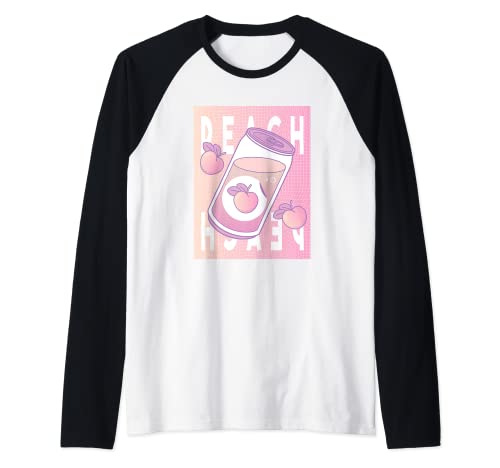 Pesca Puede Vaporwave Japonés Anime Años 80 90 Camiseta Manga Raglan