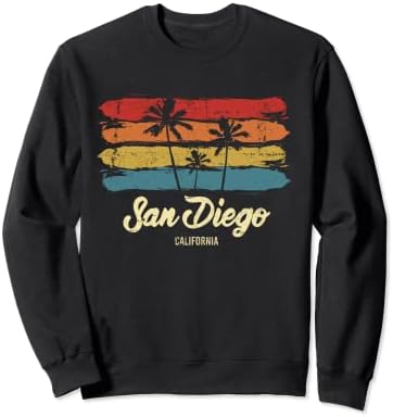 Vintage San Diego California Palm Trees CA Retro Sweatshirt