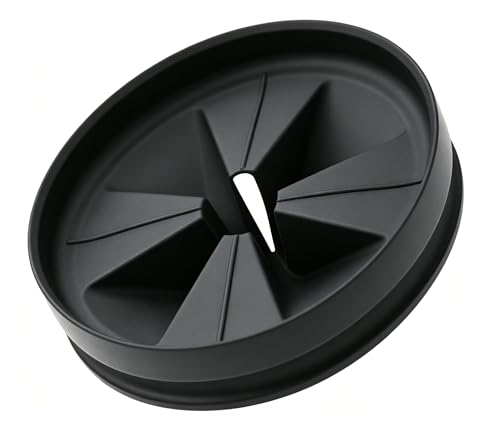 3 3/8" Garbage Disposal Splash Guard, QCB-AM Sink Baffle Replacement for InSinkErator Evolution Series, Upgraded Removable Quiet Collar Drain Plugs, Garbage Disposer Accessories, Black