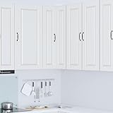 Design moderno e funzionalità: l'elegante armadietto da cucina in legno con il suo design contemporaneo si adatta perfettamente a qualsiasi arredamento da cucina moderno. Serve come pratico armadio per riporre stoviglie e scorte in ordine e a portata di mano.
