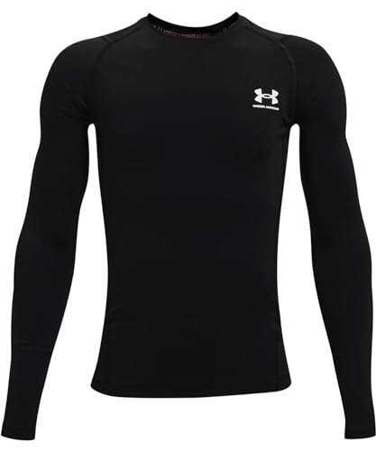 Under Armour Boys' HeatGear Armour Long-Sleeve T-Shirt , Black (001)/Pitch...
