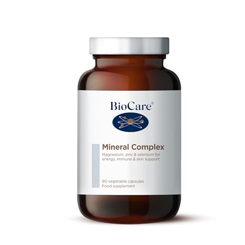 BioCare Mineral Complex - Magnesium, Zinc & Selenium for Energy, Immune & Skin Support - Suitable for Vegetarians and Vegans - 90 Capsules