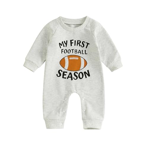 Image of BemeyourBBs Newborn Baby Boy Fall Winter Clothes Long Sleeve Romper Jumpsuit Cute Infant One Piece Outfit
