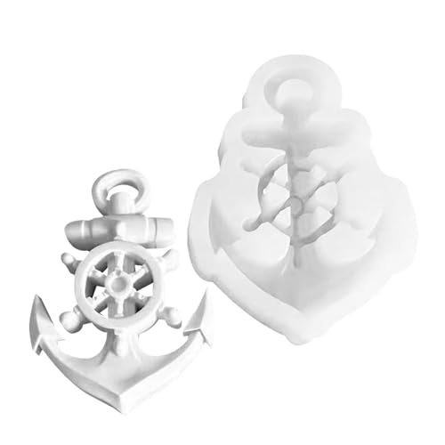 Nbhuiakl Harzform für, Silikonform für, Wiederverwendbare Silikonform in Ankerform zum Basteln, Epoxidharzform zum Schmelzen, geeignet für Anfänger