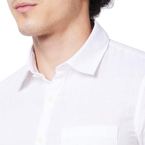 Image of Spykar Men's Regular Fit N /A Half Sleeve Solid Casual Shirts
