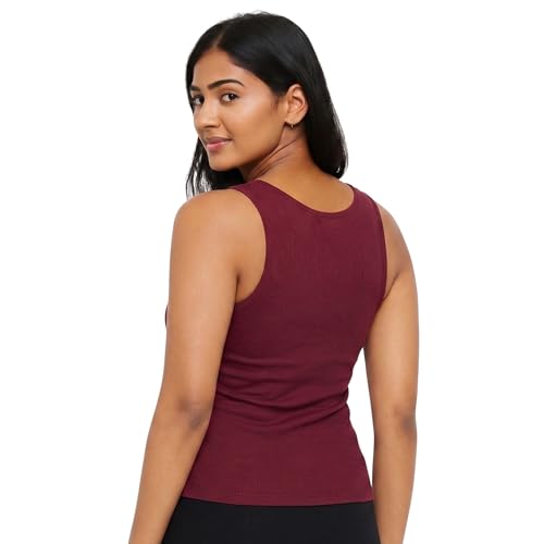 Image of DChica Essentials Women's Padded Tank Top, Soft & Supportive Fit, Seamless Non-Wired Cami Bra, Comfortable Stretch Fabric, Innerwear for Women