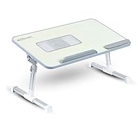Portronics My Buddy Plus Adjustable/Portable/Foldable Multipurpose Laptop Table with Cooling Fan