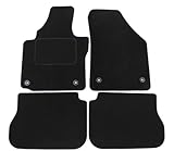 Tapis De Sol Noir Velours sur Mesure pour Caddy 2003-2015 4-Pcs Fix.Oval