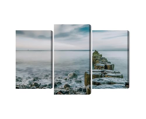 Tableau sur toile brise-lames bois pour habiller un grand mur