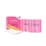 Passini Cera Para Depilar Piel Sensible 2 Pack (150g c/u) Waxy Rosa - Kit De Depilación Con Cera Para Cejas Y Piernas -...