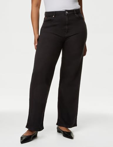 Image of Marks & Spencer Wide Leg High Waisted Jeans