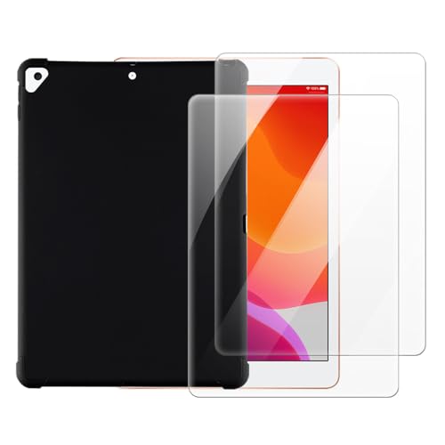 Coque iPad 10.2 2019 antichoc et son verre trempé anti-rayures noir