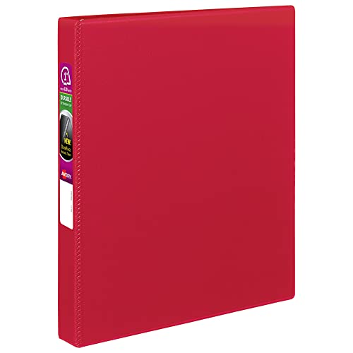 Avery Durable 3 Ring Binder 1 Slant Rings 1 Red Binder (27201)